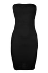 Black Basic Bandeau Bodycon Mini Dress - bejealous-com