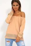 Black Off Shoulder Laser Cut Long Sleeve Top - bejealous-com