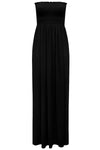 Black Strapless Sheering Bandeau Maxi Dress - bejealous-com