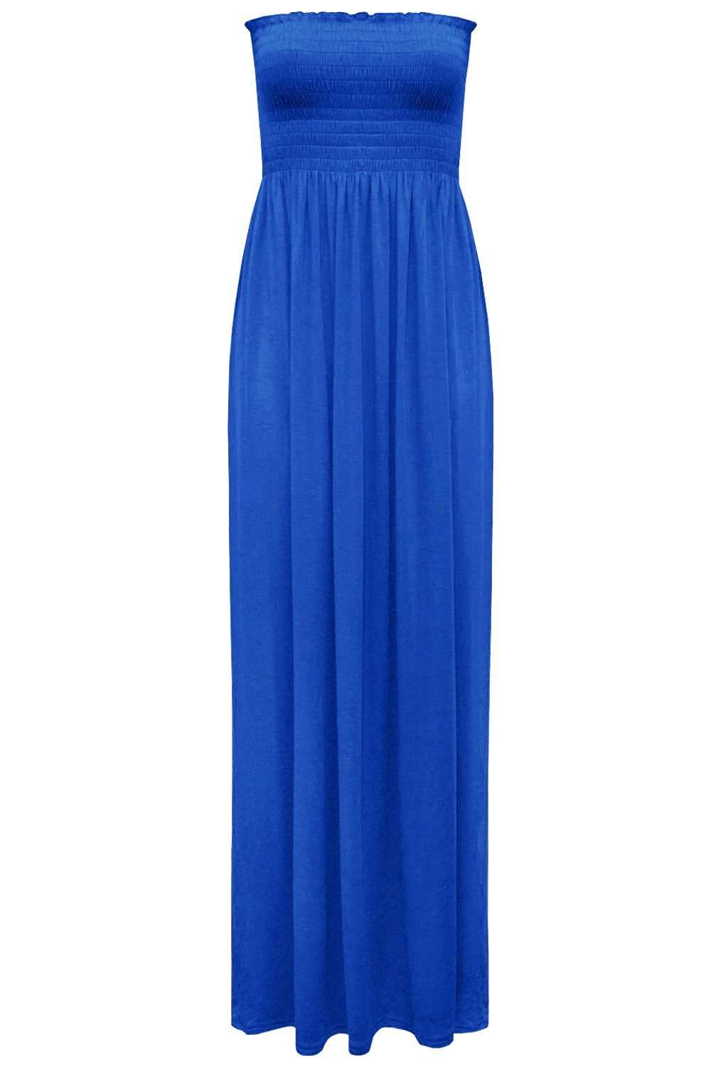 Black Strapless Sheering Bandeau Maxi Dress - bejealous-com