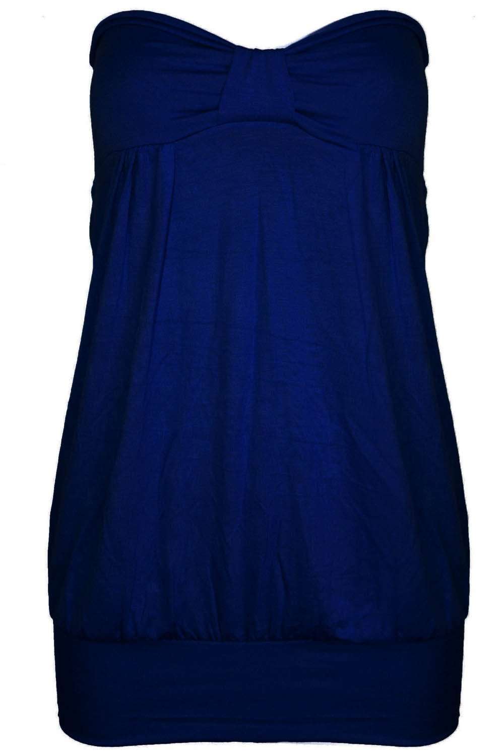 Blue Bardot Bow Front Baggy Jersey Top - bejealous-com