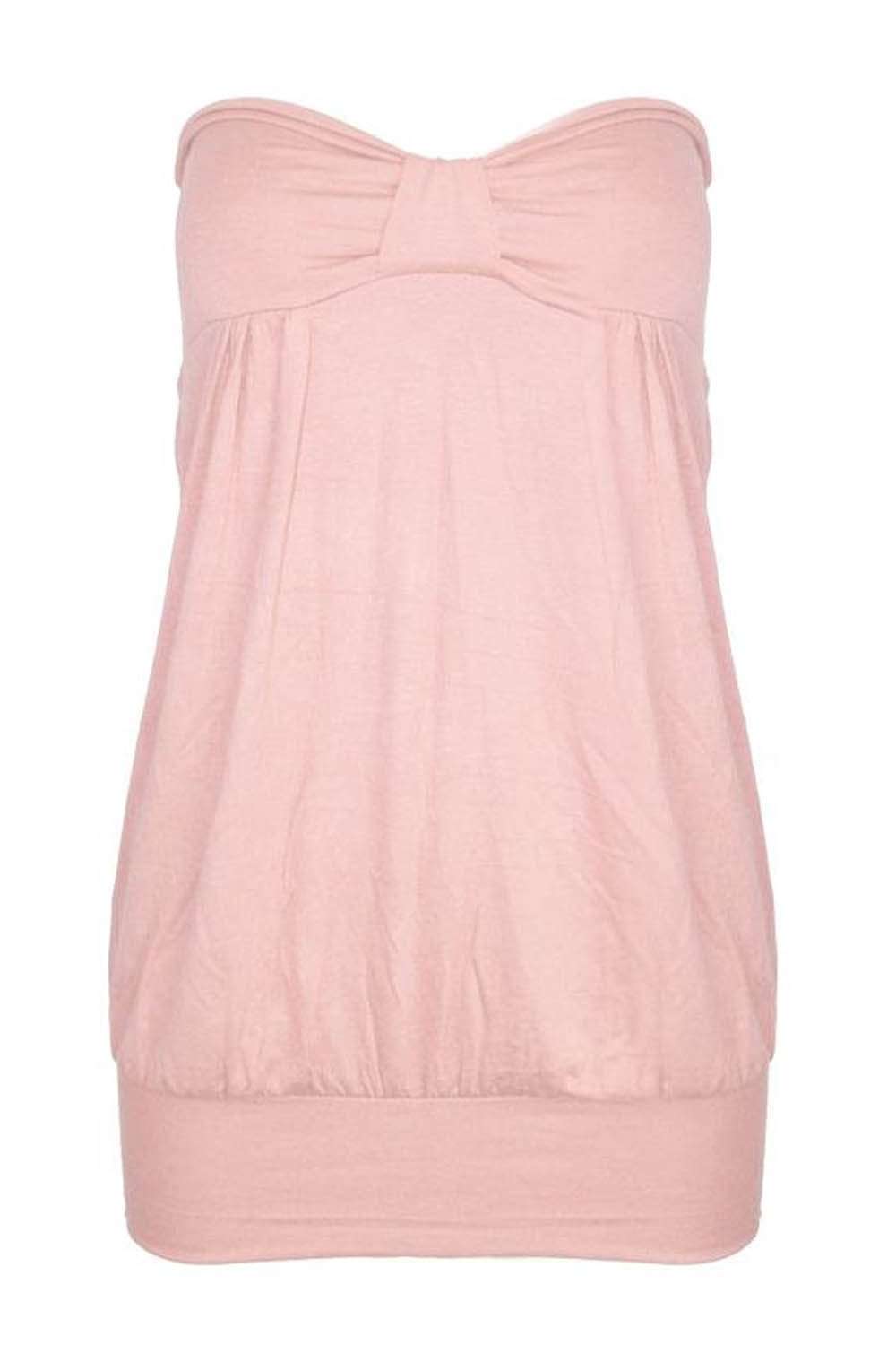 Blue Bardot Bow Front Baggy Jersey Top - bejealous-com