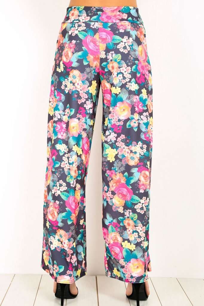 Breeze Floral Print Wide Leg Palazzo Pants - bejealous-com