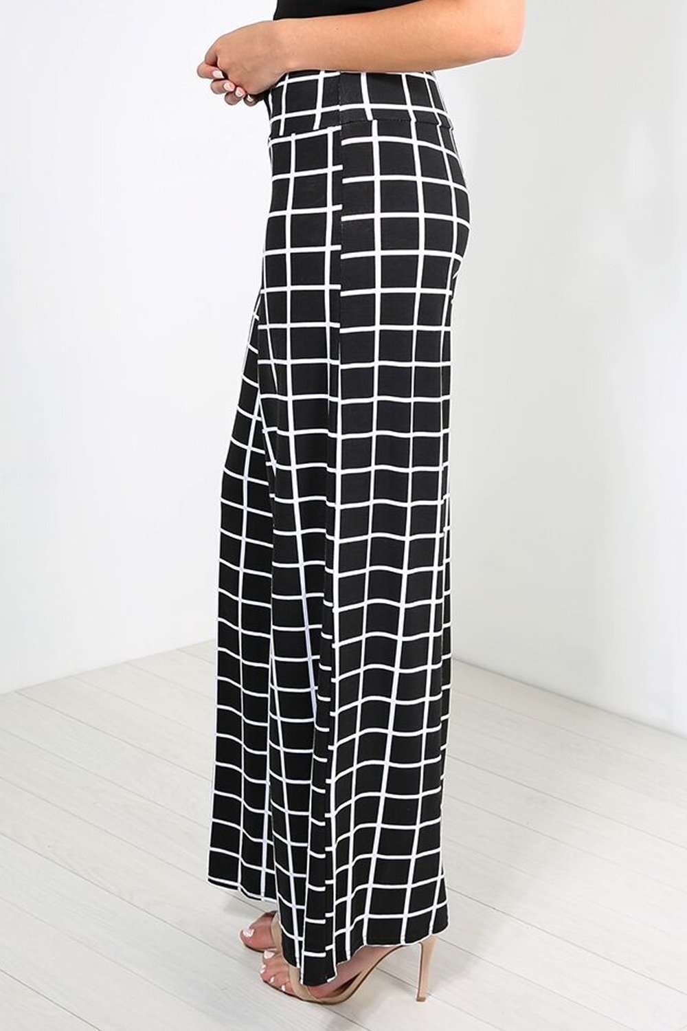 Breeze Monochrome Striped Wide Leg Pants - bejealous-com