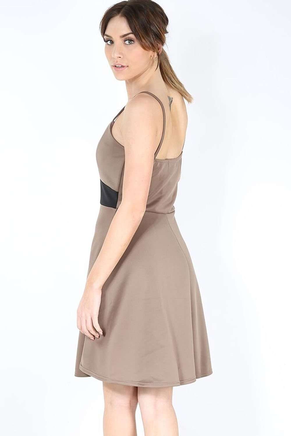 Brioni Strappy Paneled Midi Swing Dress - bejealous-com