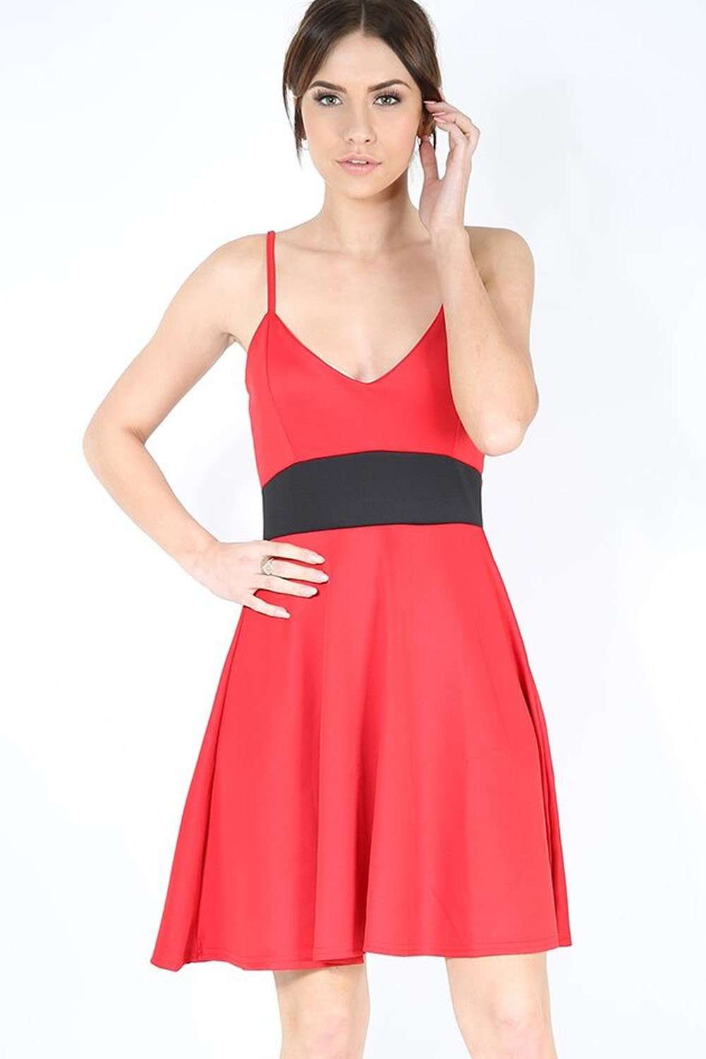 Brioni Strappy Paneled Midi Swing Dress - bejealous-com
