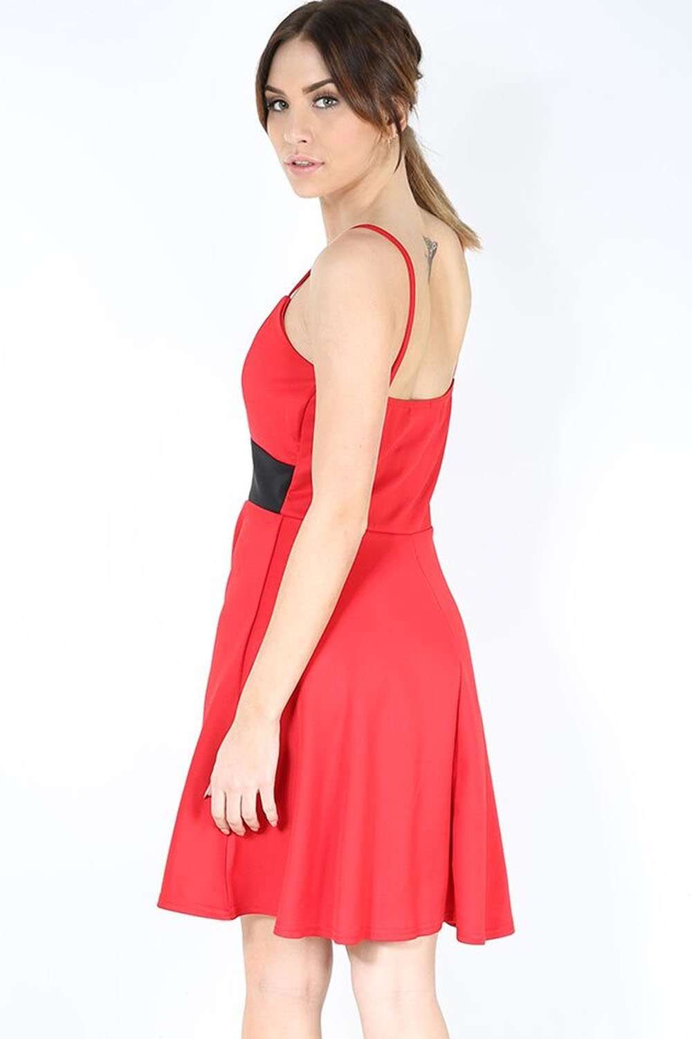 Brioni Strappy Paneled Midi Swing Dress - bejealous-com