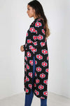 Brionie Floral Blossom Chiffon Midi Shirt Dress - bejealous-com
