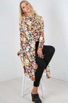 Brionie Floral Chiffon Midi Shirt Dress - bejealous-com