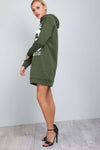 Long Sleeve New York Slogan Print Sweatshirt Dress - bejealous-com