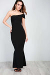 Callie Bardot Bow One Shoulder Maxi Dress - bejealous-com