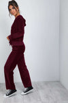 Callie Faux Velvet Lounge Wear Set - bejealous-com