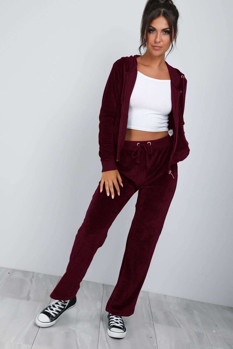 Callie Faux Velvet Lounge Wear Set - bejealous-com