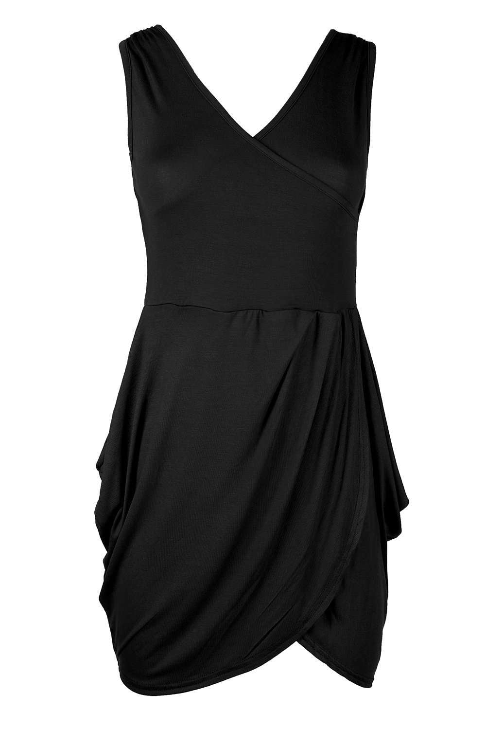 Callie Plus Size Wrap Over Mini Dress - bejealous-com