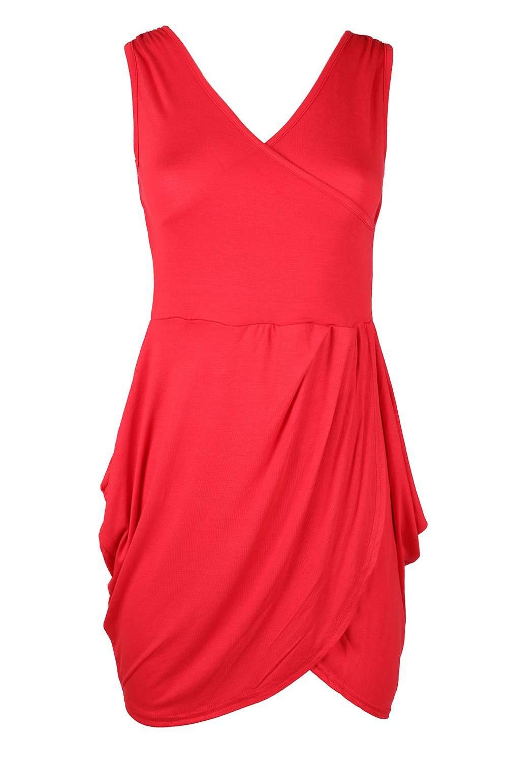 Callie Plus Size Wrap Over Mini Dress - bejealous-com