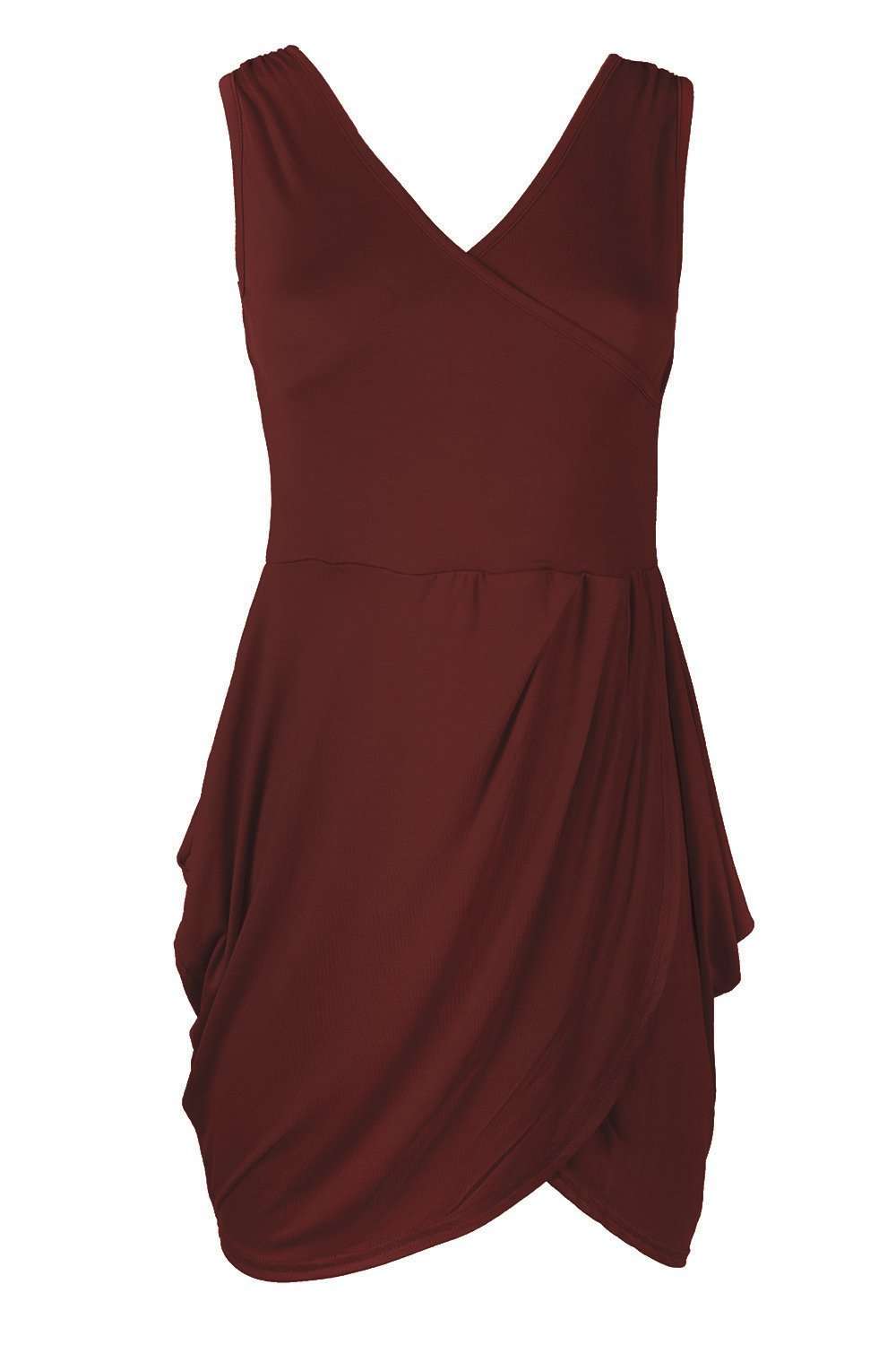Callie Plus Size Wrap Over Mini Dress - bejealous-com