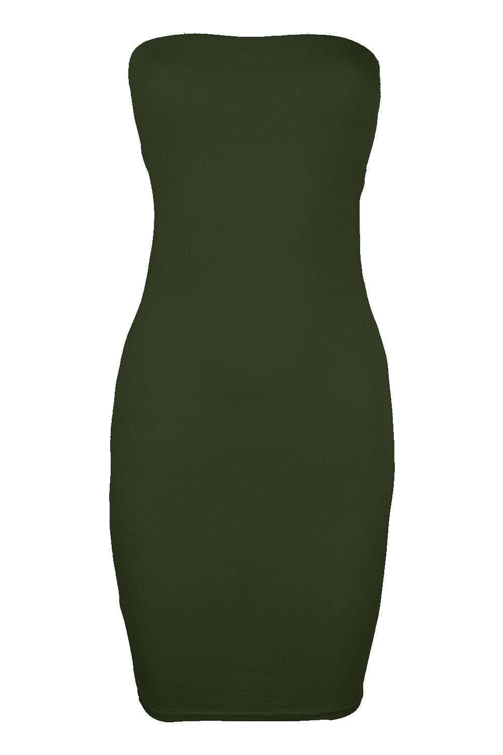 Camel Basic Bandeau Bodycon Mini Dress - bejealous-com
