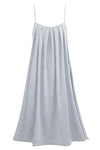 Cami Strappy Grey Pleated Midi Swing Dress - bejealous-com