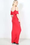 Camillia Off Shoulder Flute Sleeve Maxi Dress - bejealous-com
