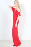 Camillia Off Shoulder Flute Sleeve Maxi Dress - bejealous-com
