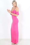 Camillia Off Shoulder Flute Sleeve Maxi Dress - bejealous-com