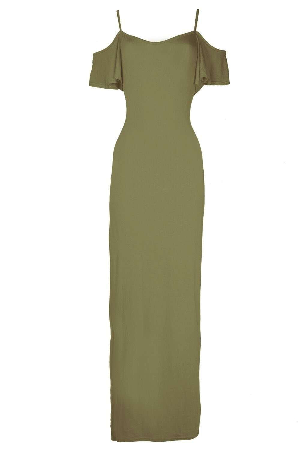 Camillia Off Shoulder Flute Sleeve Maxi Dress - bejealous-com