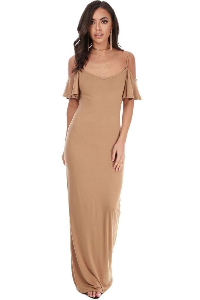 Camillia Off Shoulder Strappy Maxi Dress - bejealous-com