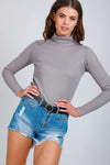 Cammie Long Sleeve Funnel Neck Knitted Top - bejealous-com