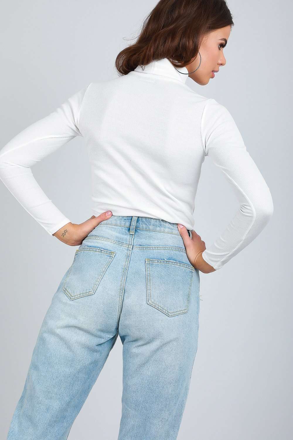 Cammie Long Sleeve Funnel Neck Knitted Top - bejealous-com