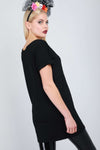 Candy Skull Print Roll Sleeve T-shirt Dress - bejealous-com