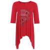 Carissa Diamante Skull Dipped Hem Top - bejealous-com