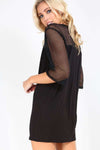 Carleen Fishnet Oversized T-Shirt Dress - bejealous-com