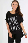 Carlie Beyonce Slogan Print Oversized Tshirt - bejealous-com