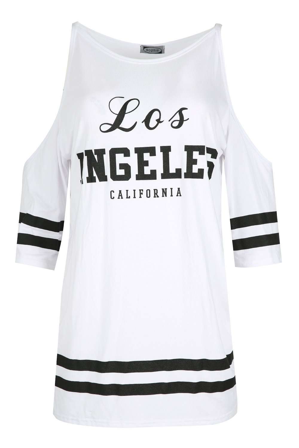 Carlie Los Angeles Cold Shoulder Baggy Tshirt - bejealous-com