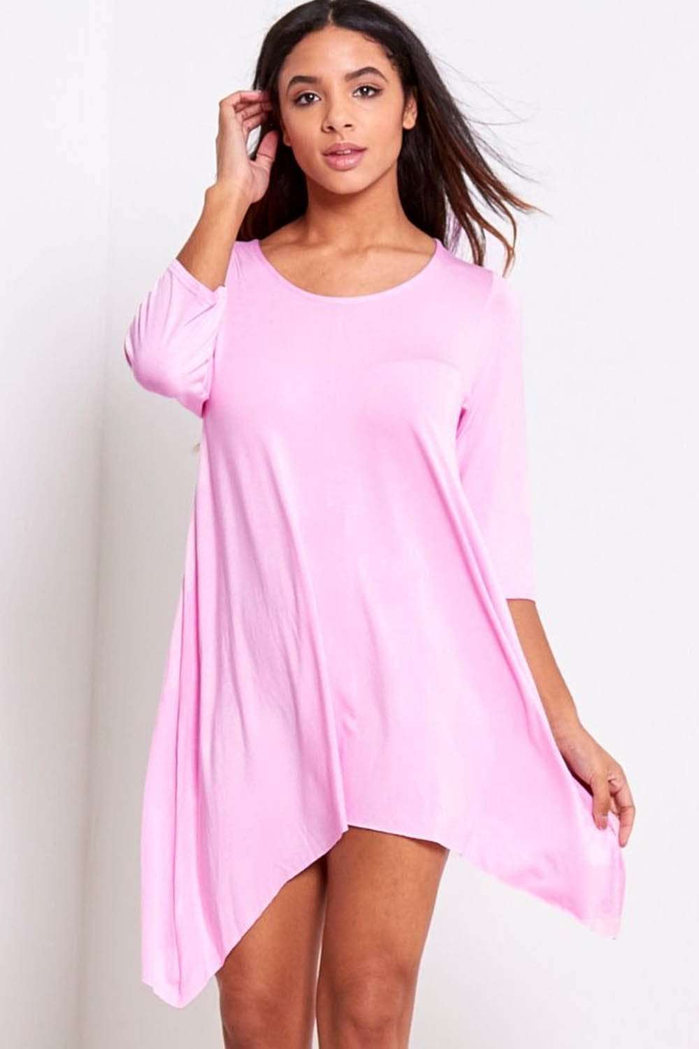 Carly Long Sleeve Dipped Hem Baggy Top - bejealous-com