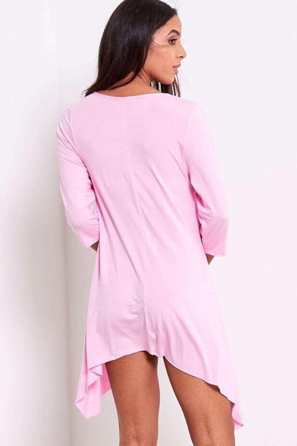 Carly Long Sleeve Dipped Hem Baggy Top - bejealous-com