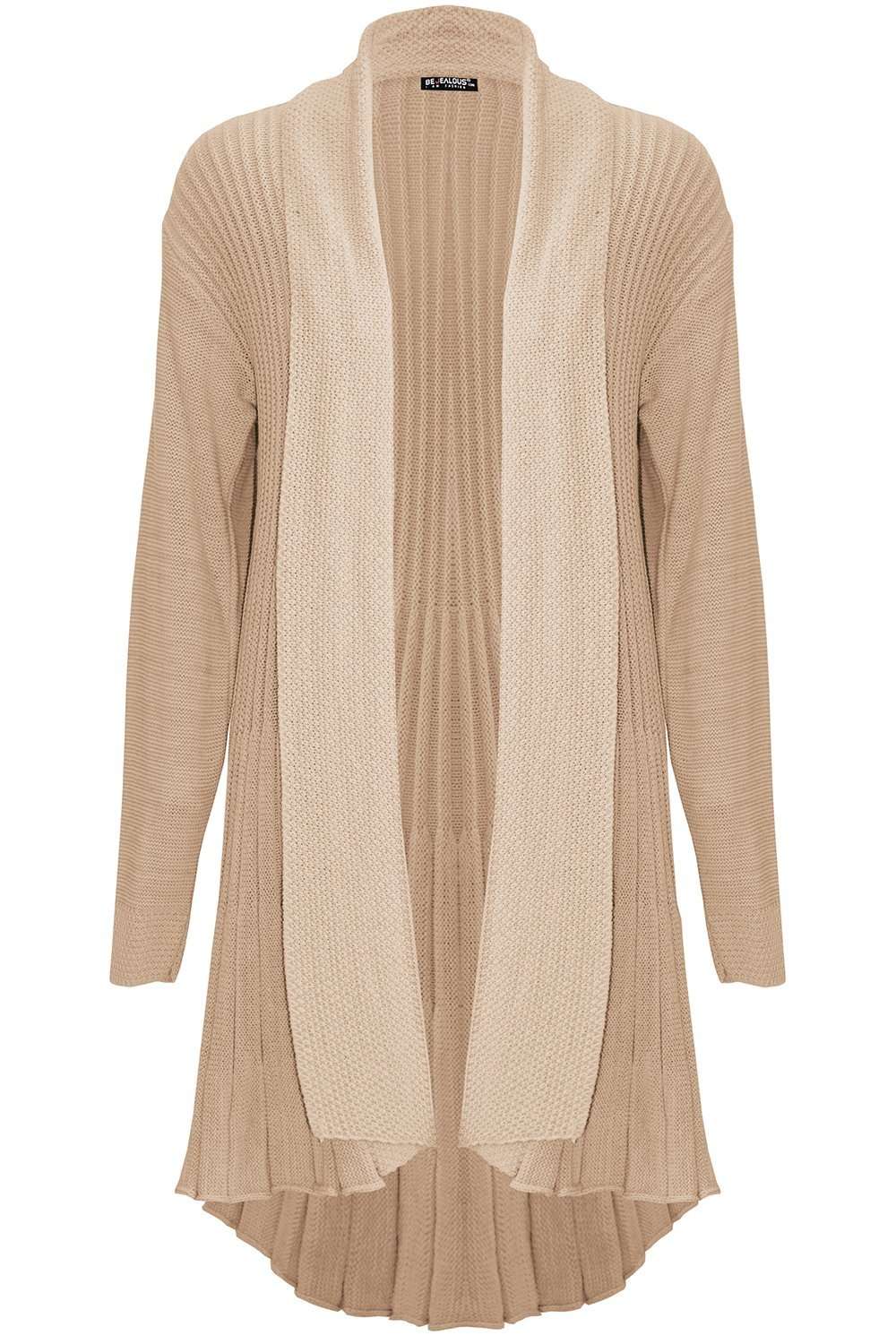 Carly Long Sleeve Pleated Knitted Cardigan - bejealous-com