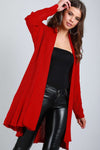 Carly Long Sleeve Pleated Knitted Cardigan - bejealous-com