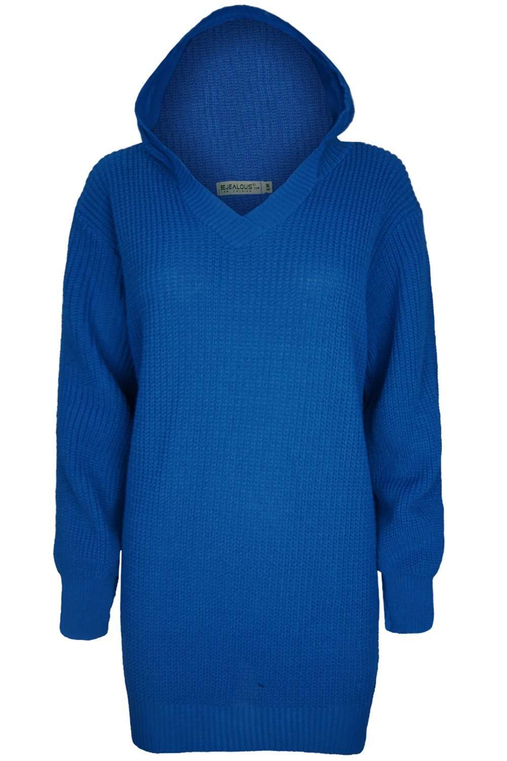 Carman Oversized Chunky Knit Hooded Dress - bejealous-com