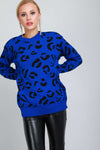 Carrie Long Sleeve Leopard Print Knitted Jumper - bejealous-com