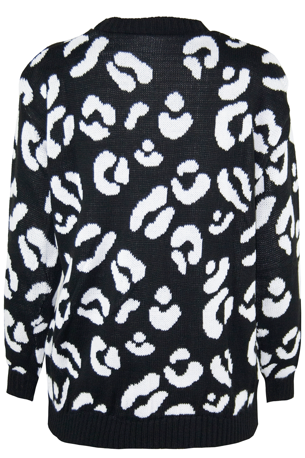 Carrie Long Sleeve Leopard Print Knitted Jumper - bejealous-com