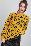 Carrie Monochrome Leopard Print Knitted Jumper - bejealous-com