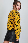 Carrie Monochrome Leopard Print Knitted Jumper - bejealous-com