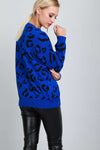 Carrie Monochrome Leopard Print Knitted Jumper - bejealous-com