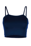 Carrieanne Strappy Cami Basic Jersey Crop Top - bejealous-com