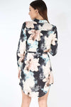 Casie Long Sleeve Floral Shirt Dress - bejealous-com