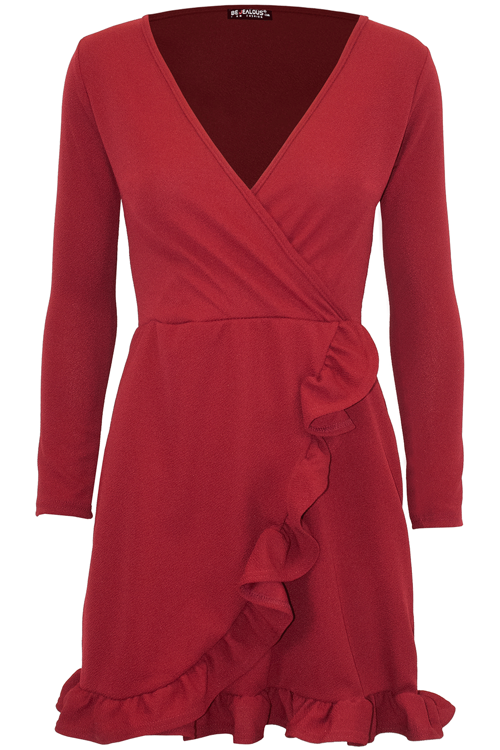 Casie Long Sleeve Frilly Mini Dress - bejealous-com