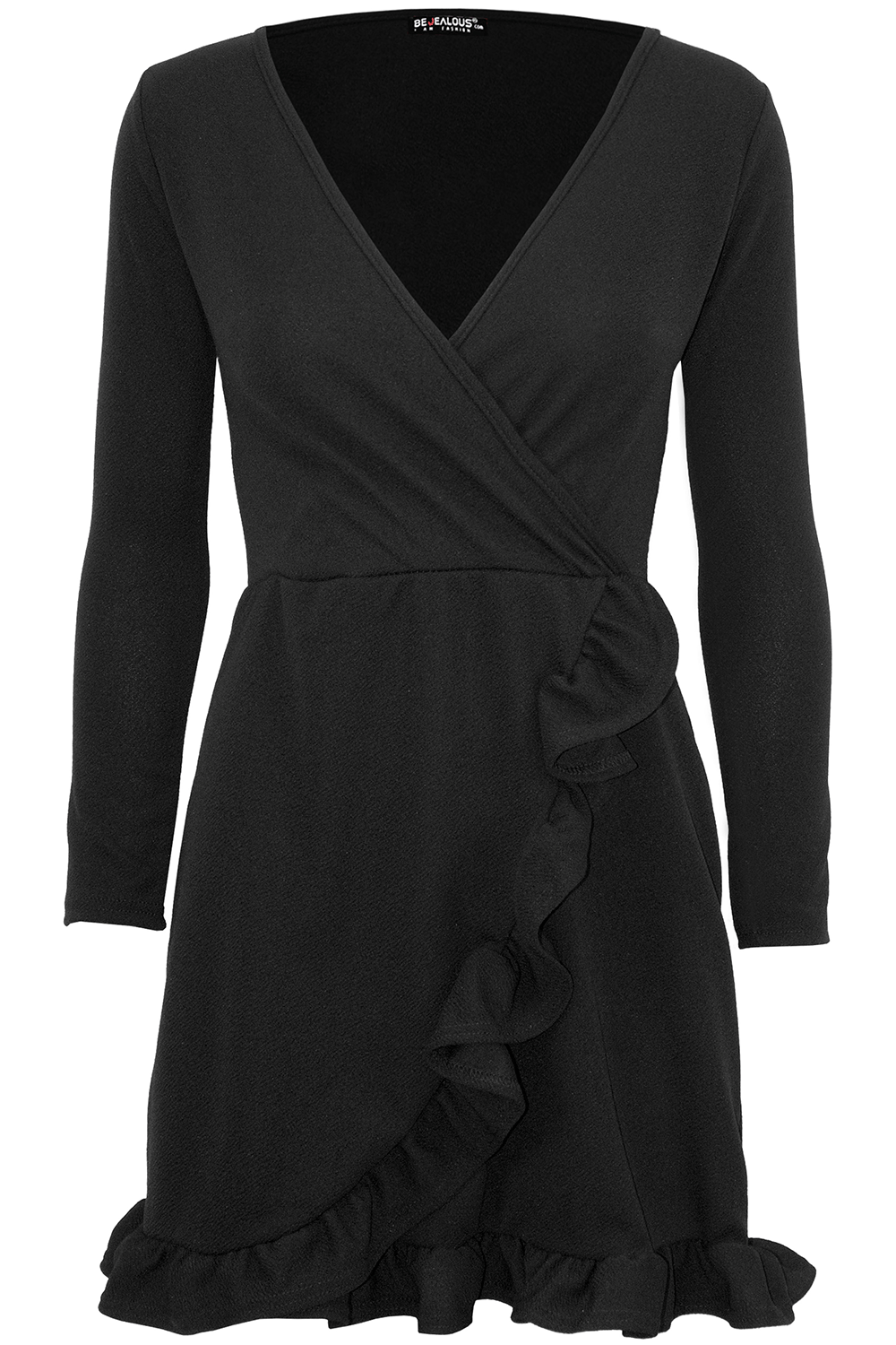 Casie Long Sleeve Frilly Mini Dress - bejealous-com
