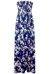Cassadie Sheering Strapless Floral Maxi Dress - bejealous-com