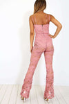 Cassie Strappy Black Lace Wide Leg Jumpsuit - bejealous-com